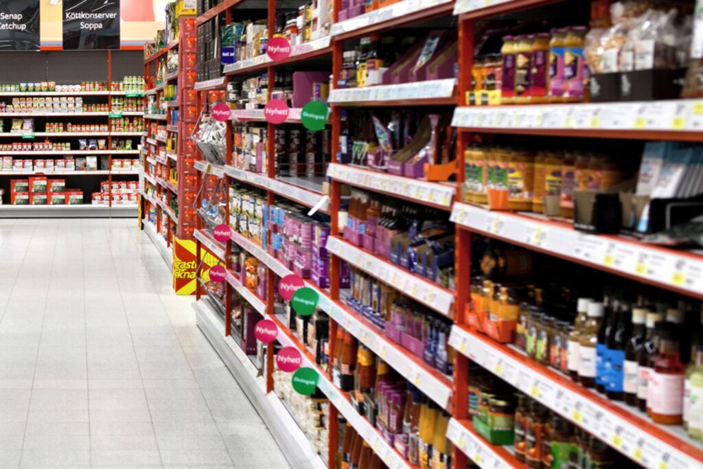ICA Tappström butikshylla